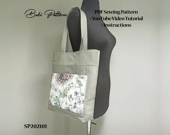 Shoulder Bag PDF Sewing Pattern: Easy Satchel Design (A1, A4, Letter)