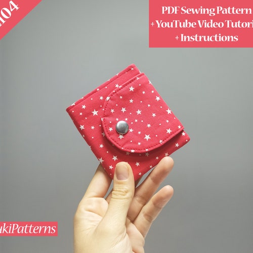 Small Bifold Wallet Pattern With Video Tutorial Zip Around Etsy