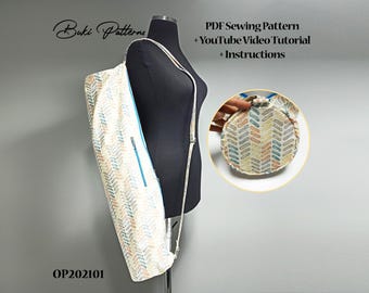 Yoga Mat Bag Sewing Pattern: Easy DIY with Video (PDF Pattern) (A1, A4, Letter)