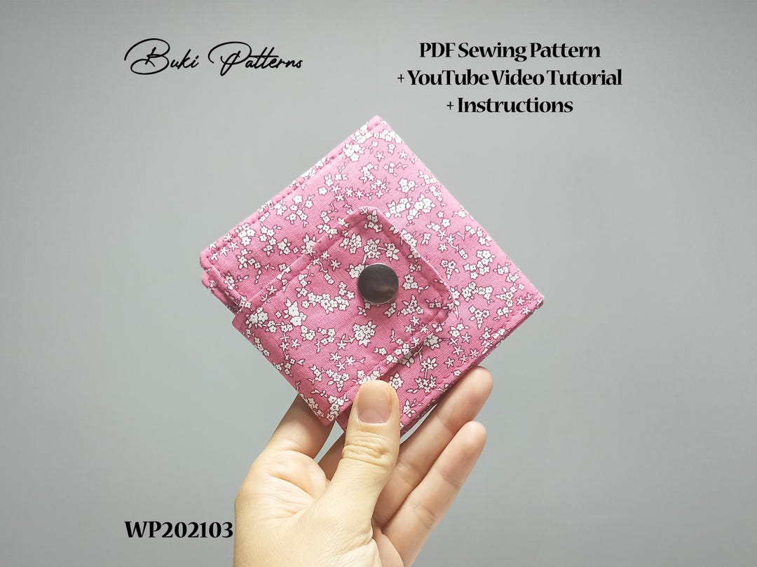 Mini Bi-fold Wallet PDF Sewing Pattern With Video Tutorial (A4, Letter ...