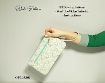 Clutch Bag PDF Sewing Pattern: Easy DIY with Video Tutorial (A4, Letter)