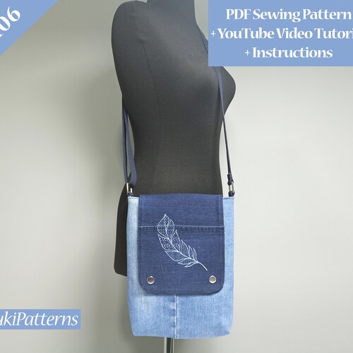 Denim Messenger Bag Pattern Etsy
