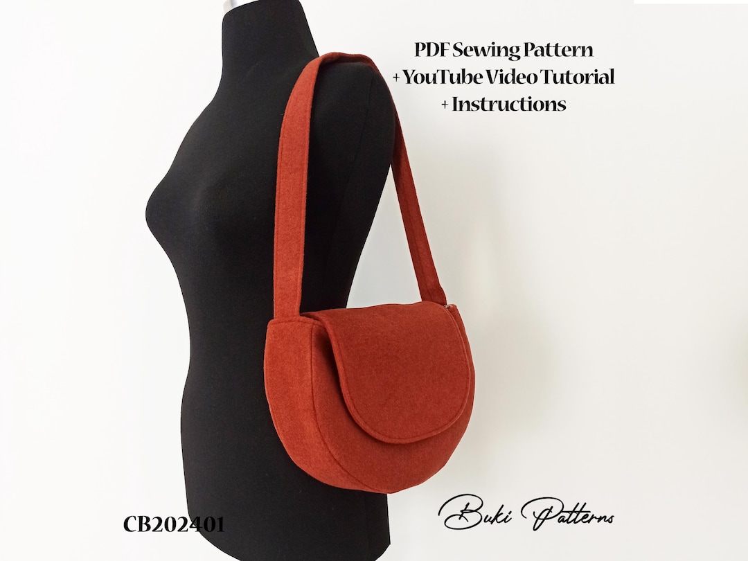 Oval Bag Sewing Pattern: Shoulder Bag PDF With Video Tutorial - Etsy