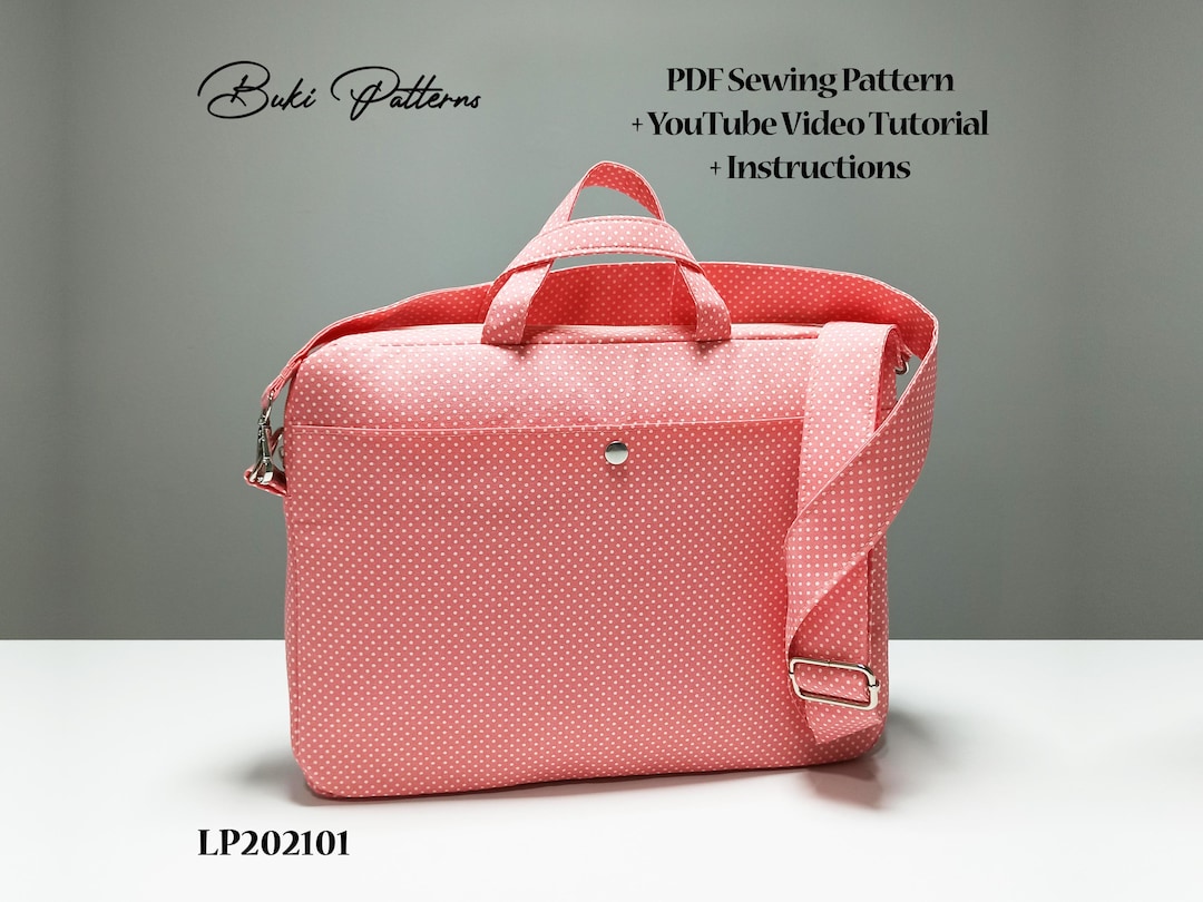 13" Laptop Bag Sewing Pattern: Protective Cover, Video Tutorial (PDF ...