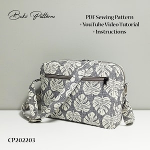 Easy Sew Crossbody Bag PDF Schnittmuster, Daal Bag Schnittmuster, druckbare Taschenvorlage, Crossbody Nähanleitung (für A1, A4, Letter)