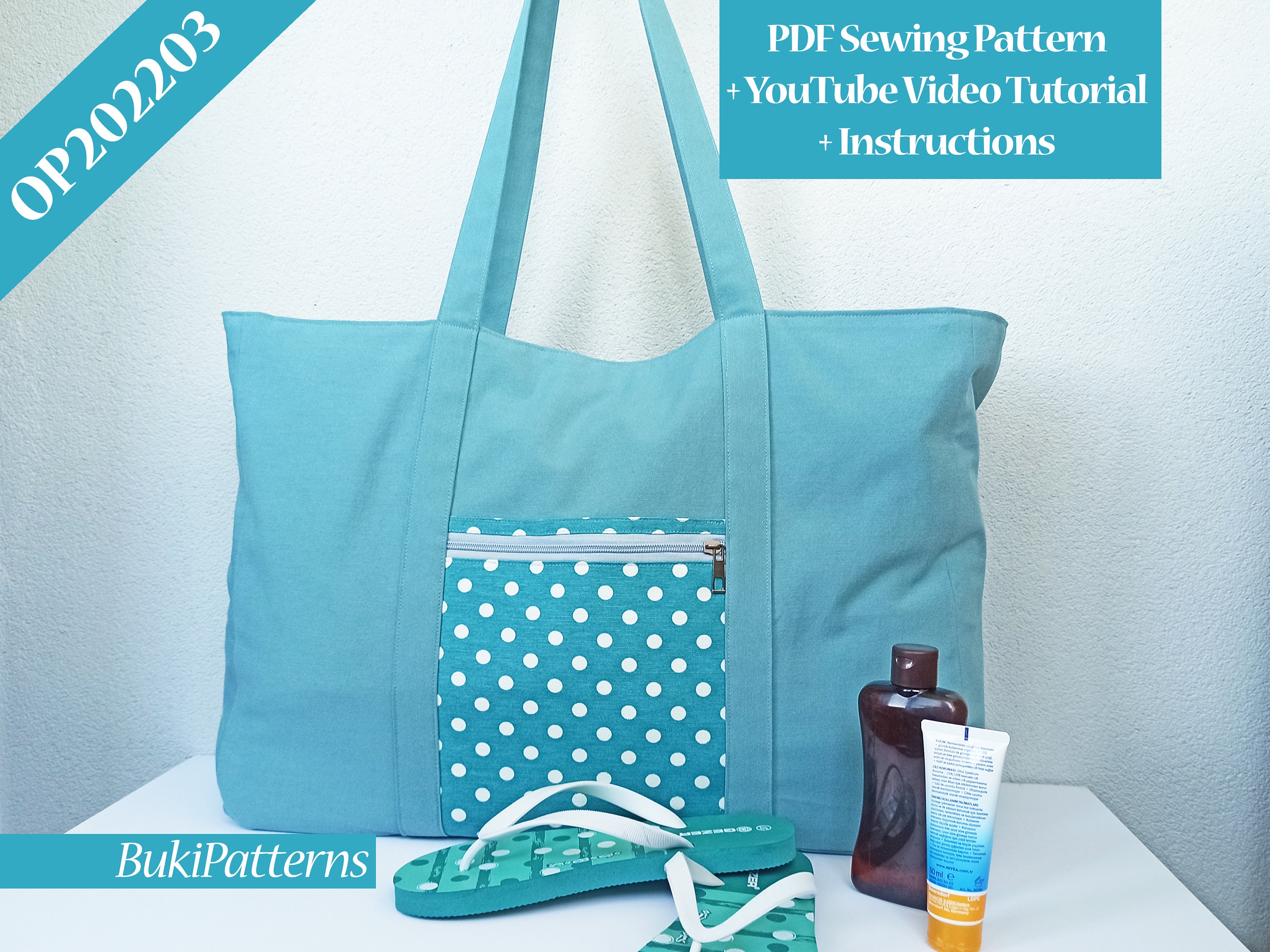 The Eileen Pool Tote PDF Sewing Pattern