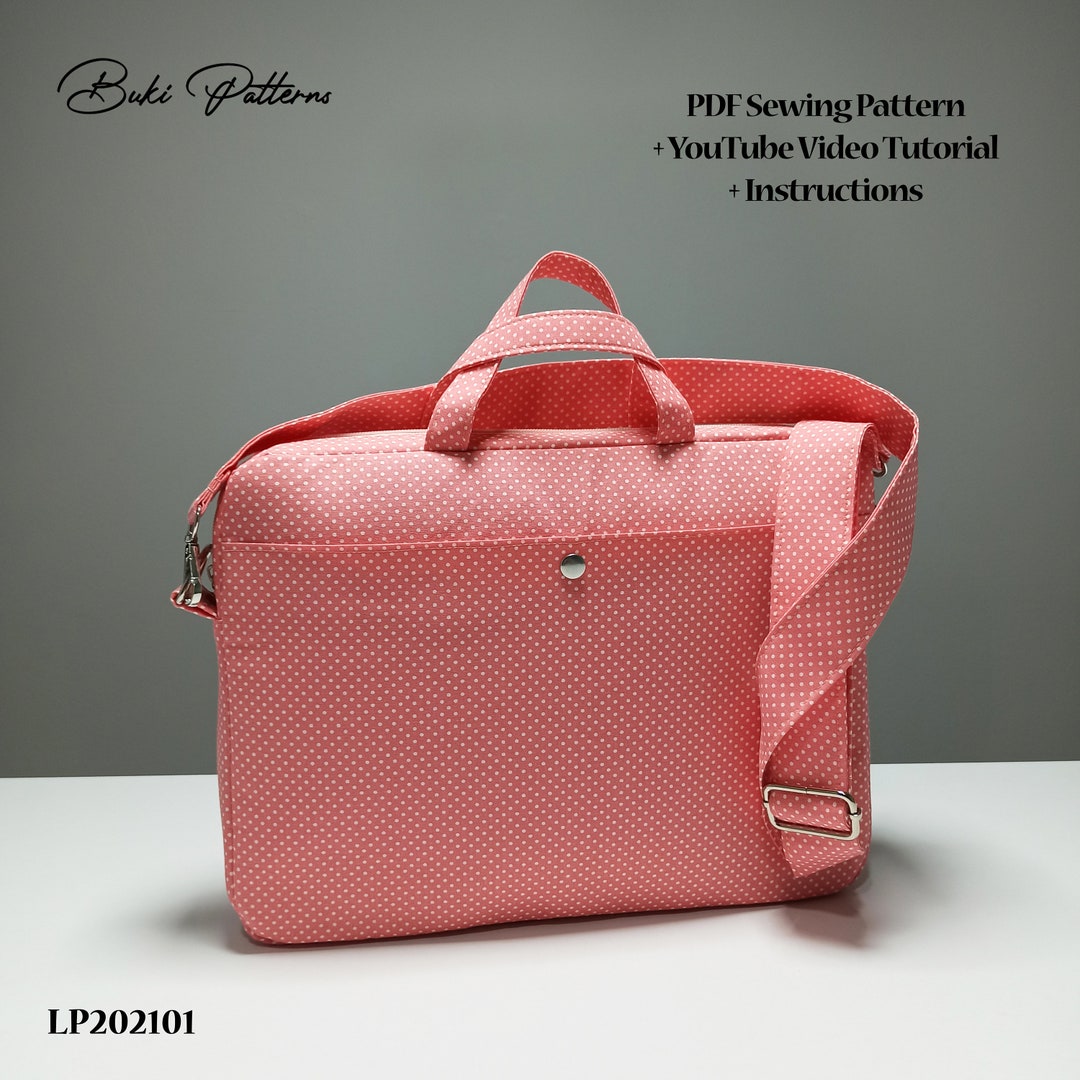 13 Laptop Bag PDF Sewing Pattern With Video Tutorial, Easy Laptop Bag With Protection Cover