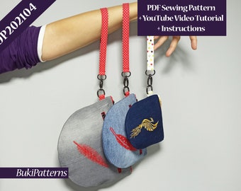 Clutch Bag PDF Sewing Pattern: 3 Sizes, with Video Tutorial (PDF Download)