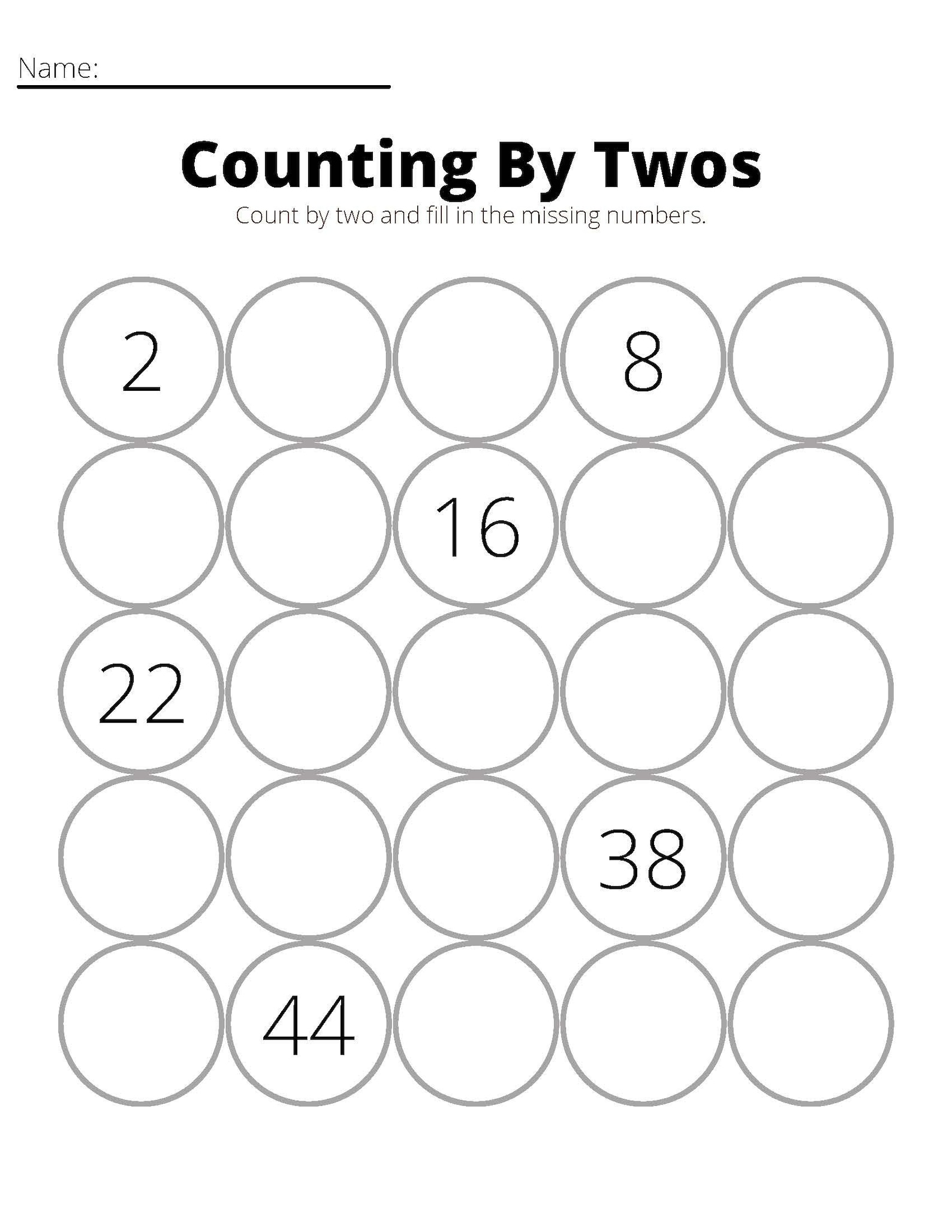 12 Printable Counting by Ones Twos Fives Tens Worksheets in PDF Etsy 12 Printable Counting by Ones Twos Fives Tens Worksheets in PDF Etsy