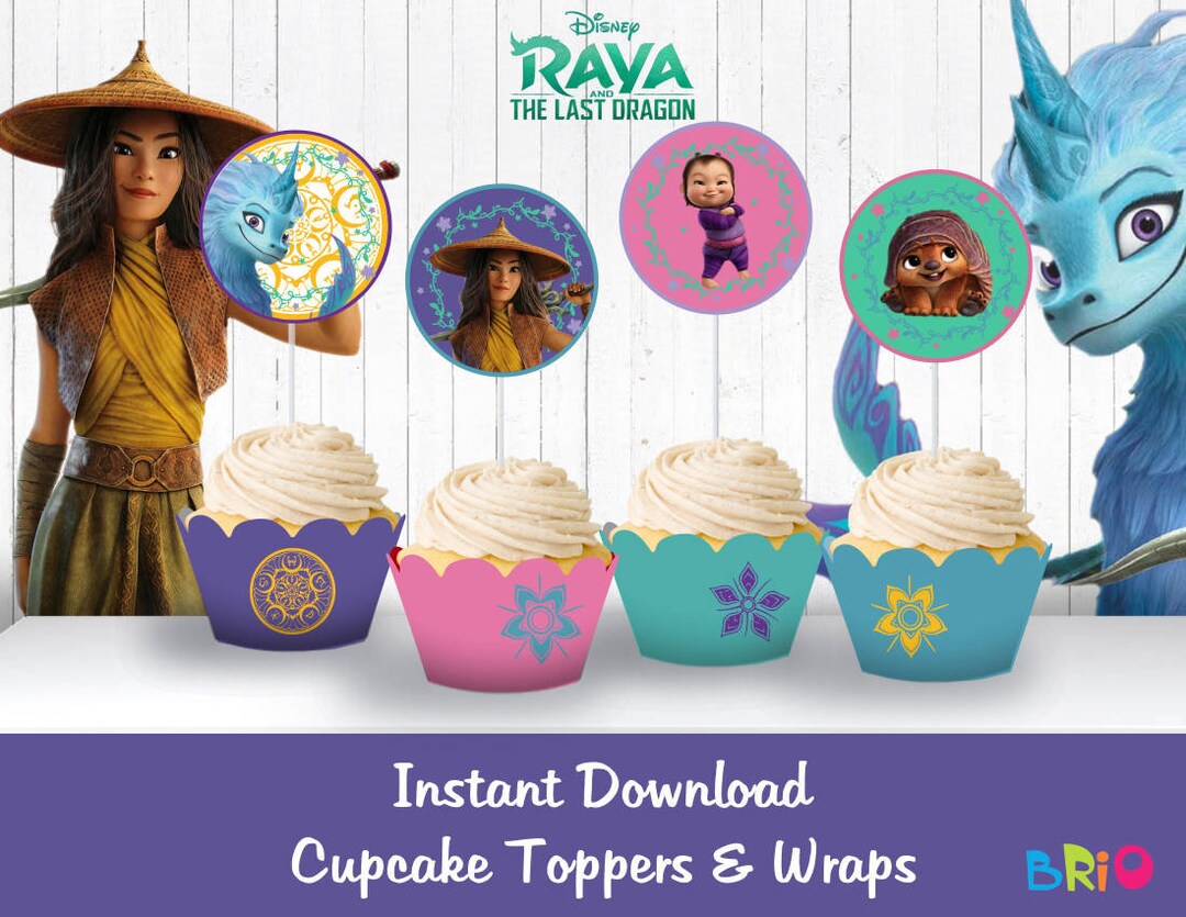 Raya Birthday Party / Raya Cupcake Toppers/ Raya Party/ Raya Toppers ...