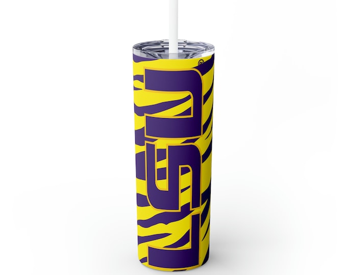 CUSTOM SPORTS TUMBLER | Sports Themed Tumbler | Personalized Tumbler Cup | Football Tumbler | Custom Drinkware | Skinny Tumbler | 20 oz