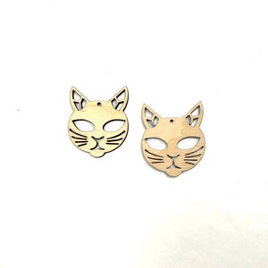 Cat Earring Jewelry Blanks Crafts  Earring Blanks DIY Cat Earring Blanks DIY Craft Earrings Laser Cut Unfinished Wood Jewelry Blanks