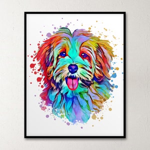 Custom Colorful Watercolor Pet Portrait, Watercolor Dog Portrait, Watercolor Cat Portrait, Digital Watercolor, Pet Portrait, Custom Portrait