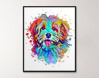 Custom Colorful Watercolor Pet Portrait, Watercolor Dog Portrait, Watercolor Cat Portrait, Digital Watercolor, Pet Portrait, Custom Portrait
