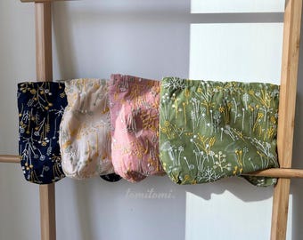 Dandelion Embroidered & Makeup Bags | Floral Canvas Bags | Green, Pink, Beige, Navy | Everyday Essential Tote | Gift for Her