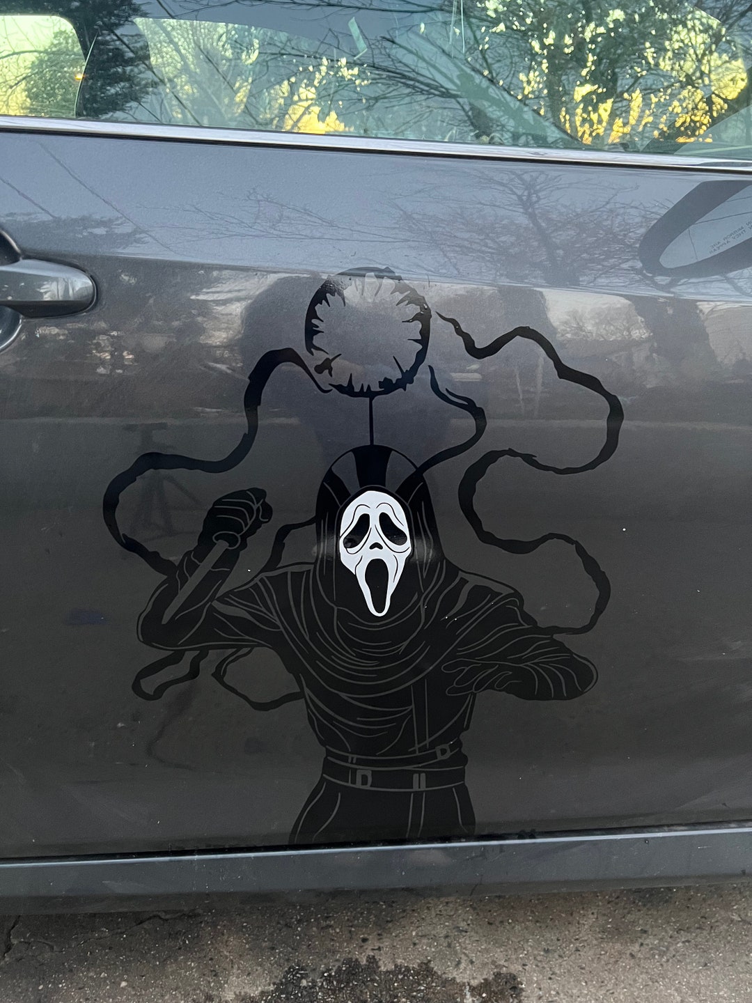 Large Ghostface Decal Car Graphic Anime Vinyl Car Truck Etsy
