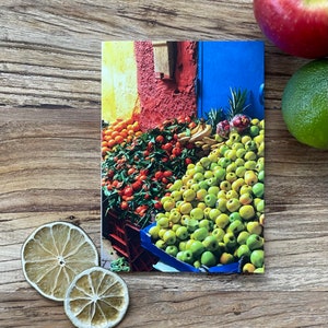 Souk Market Fruit & Vegetables Morocco Blank Greeting Card