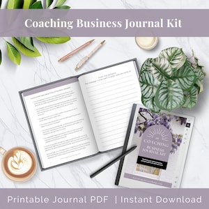 Coaching Business Planner Printable, Life Coach Template, Wellness Journaling Kit, Coaching Biz Start Up, Goal Setting Health Coach Workbook