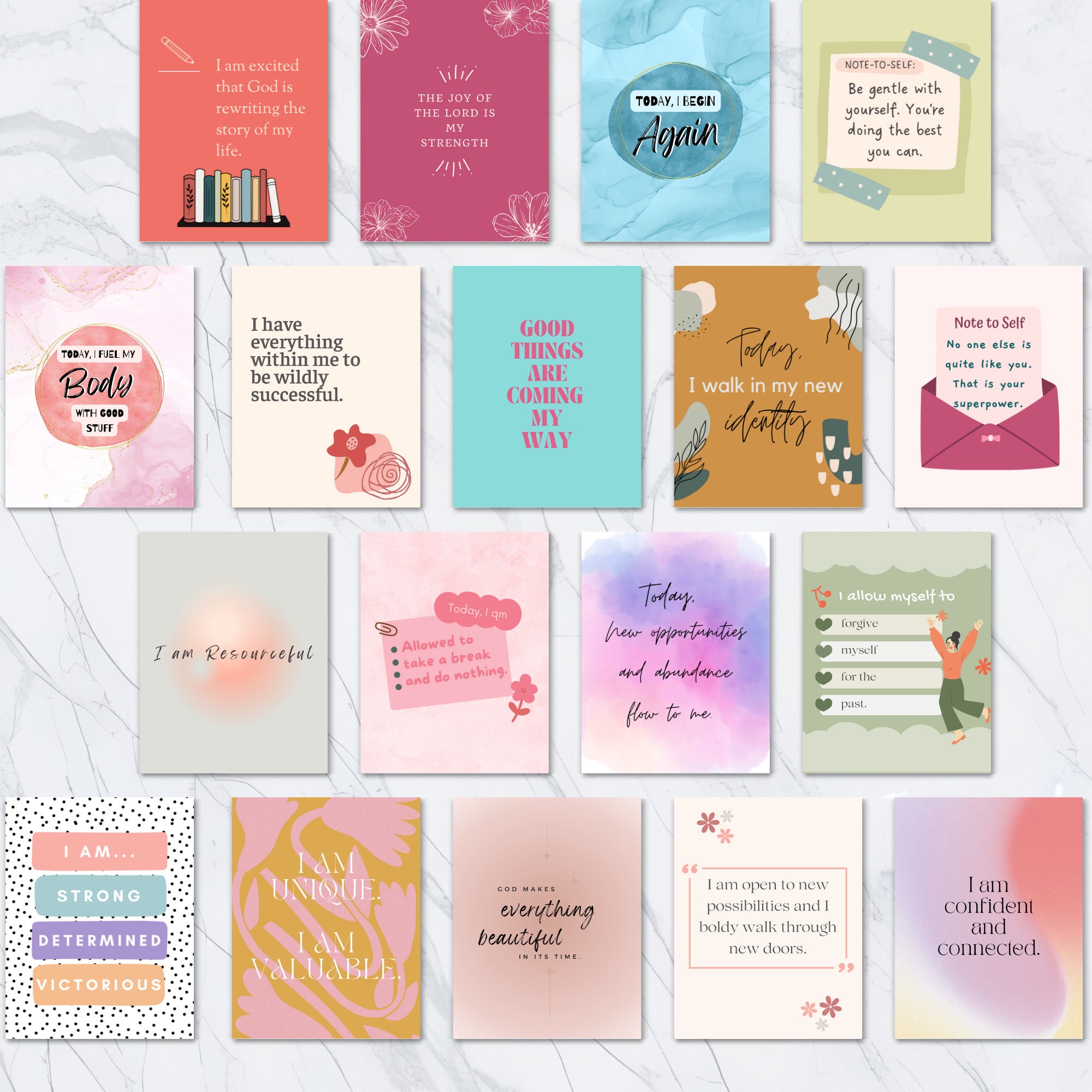 Affirmation Cards Canva Template Editable PLR With Instant Download affirmation-cards-canva-template-editable-plr-with-instant-download