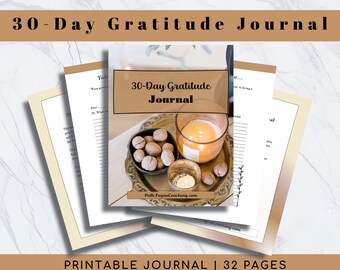 Gratitude Journal Printable, Journaling Prompts, Self-Care, Mental Health and Wellness,| Gratitude Journal, Gratitude Journal Pages,