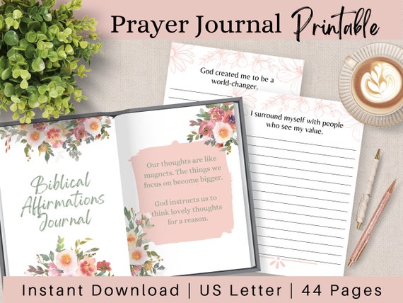 Prayer Journal Printables Prayer Journal for Women Watercolor