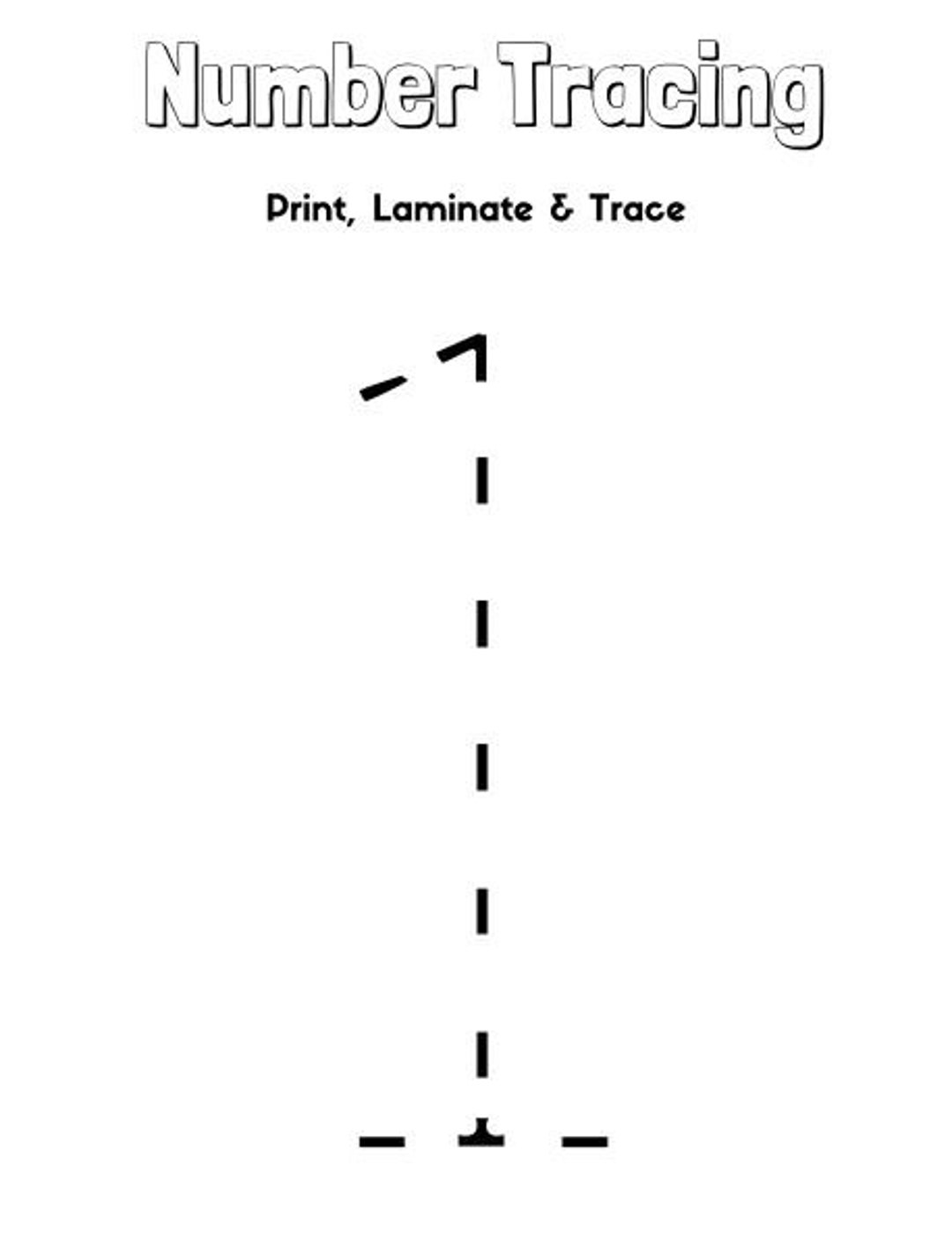 Number Tracing for Young Learners Etsy