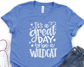 Camiseta del equipo Wildcat: Camiseta de mascota escolar