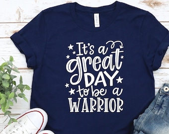 Warrior Mascot T-Shirt: School Spirit Tee, Custom Team Shirt