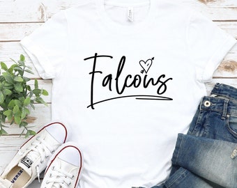 Falcons Custom School Mascot Shirt, Falcons Lover Gift, Favorite Team shirt, School team shirt, Team mascot shirt, School Spirit Tee