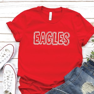 Eagle School Mascot Shirt, Favorite Team Shirt, School Team Shirt, Team Mascot Shirt, School Spirit Tee, Custom Mascot Tee
