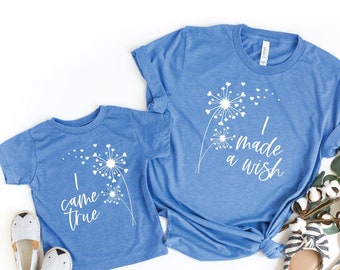 Mommy and Baby Matching Shirt, Mommy & Me Shirt, I made a wish I came true Wishes Shirt, Baby Announcement Shirt, New Mom Gift Shirt