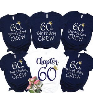 60th Birthday Shirt, 60th Birthday Crew Shirt for Woman, Birthday Party ...