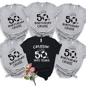 Camisetas de crucero para 50 cumpleaños, camiseta de 50 cumpleaños, camisetas de tripulación de crucero para cumpleaños, camiseta de cincuenta cumpleaños, camiseta de fiesta de crucero, camisetas de fiesta de cumpleaños,