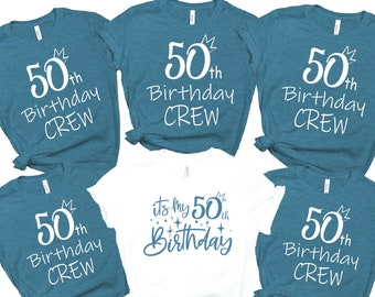 It's My 50th Birthday Shirt, 50th Birthday Tee, 50th Birthday Crew Tees, Birthday Party Shirts, Custom Birthday Group Shirts, Birthday Gift,