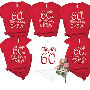 60th Birthday Shirt, 60th Birthday Crew Shirt for Woman, Birthday Party ...