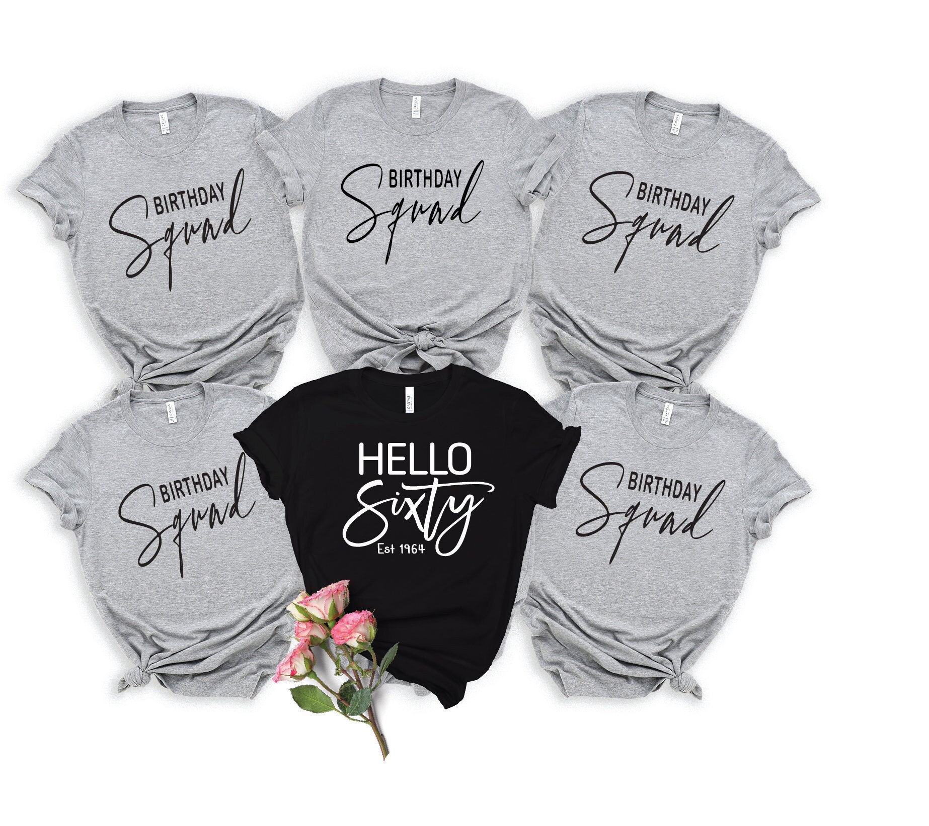 60th Birthday Shirt, Hello Sixty Shirt, Sixtieth Birthday Squad,  Sixties Shirt, Turning 60 Birthday Tshirt, 60th Birthday Party, Sixty Tee,