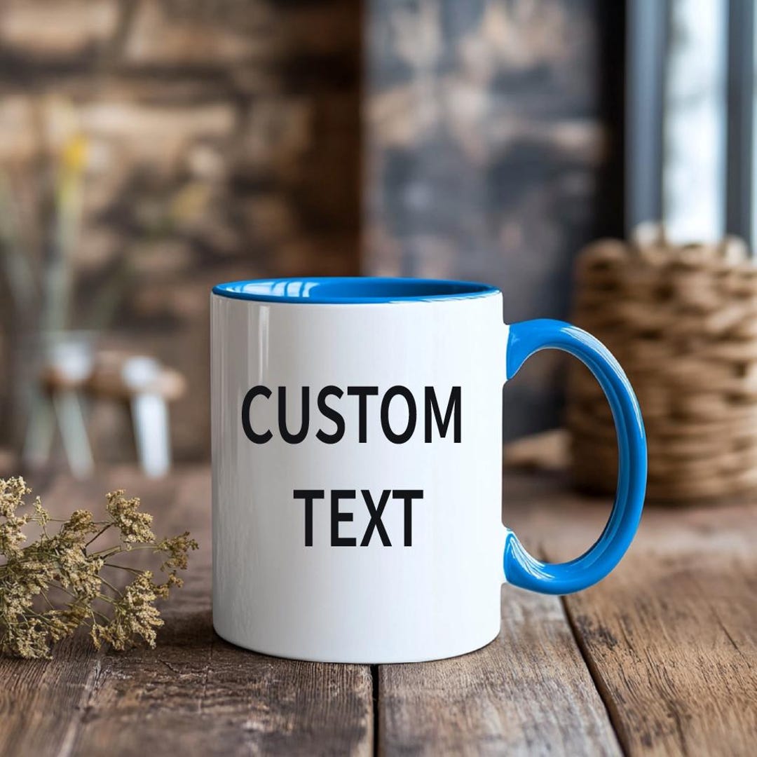 Custom Ceramic Mug, Personalized Coffee Cup, Personalized Text Mug ...