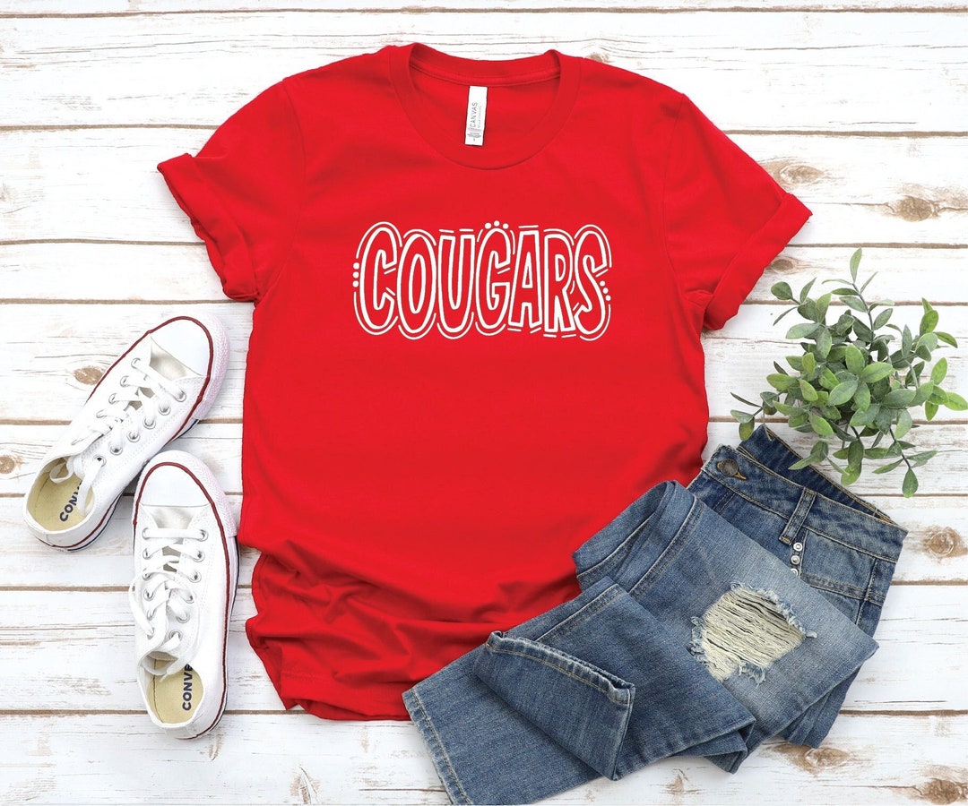 Cougar School Mascot Shirt, Cougar Team Mascot Shirt, Favorite Team