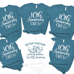 Better Together 10th Anniversary Shirts, Personalized Couple Anniversary Shirts, Custom Name 10 Year Anniversary Gift, Matching Couple Tees