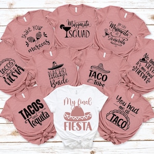 Fiesta Party Shirts, Bachelorette Party Shirts, Bachelorette Party Shirts, Mexico Bachelorette Custom Shirts, Bridesmaid Party Group Tees