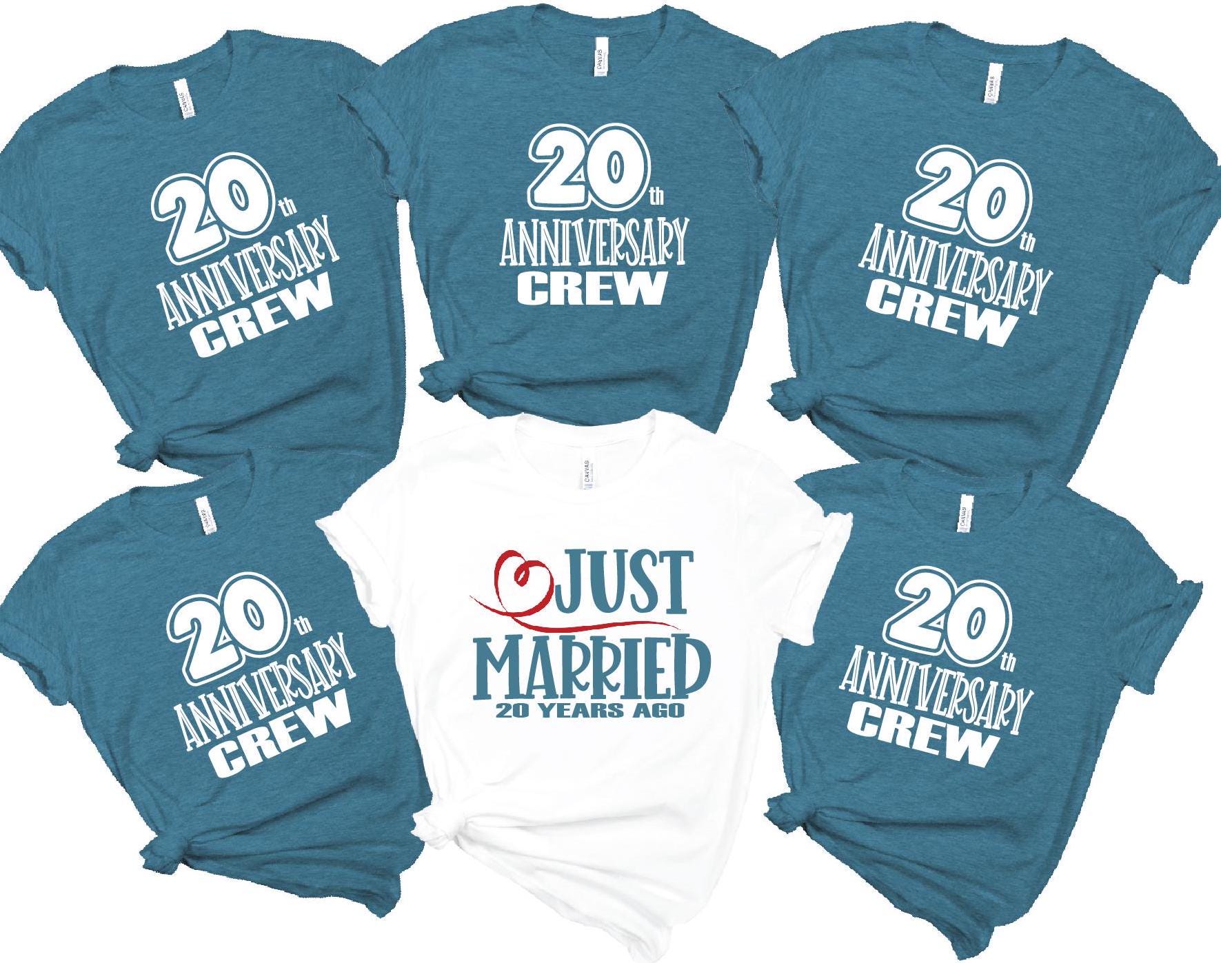20th Anniversary Crew Shirt, 20th Wedding Anniversary Gifts For Couples, 20th Wedding Anniversary Crew Shirt, Custom Anniversary Shirt