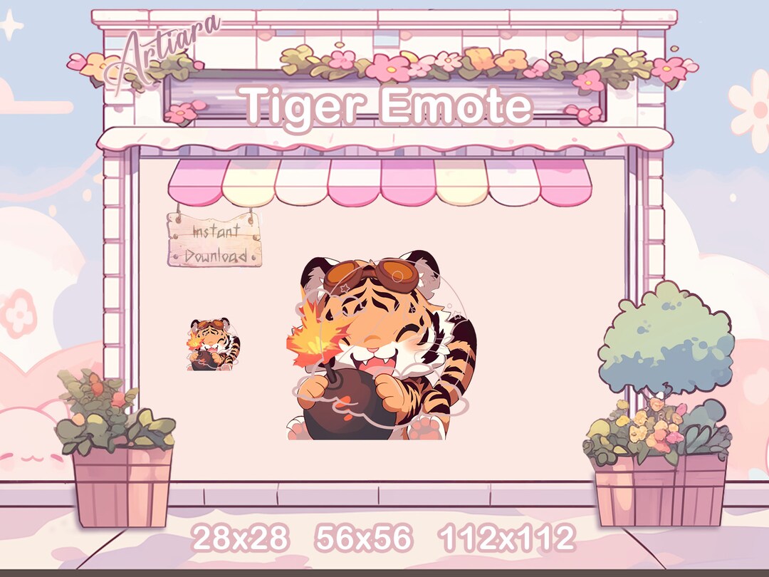 Tiger Emote for Streamers / Tiger Emotes / for Twitch Discord Youtube ...