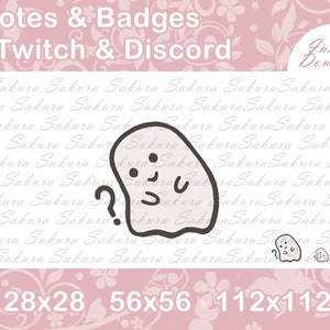Cute Ghost Emote | Ghost Emotes | Ghost | Twitch Emotes | Discord Emotes | YouTube Emotes | Streamer | Stream | Kawaii | Question