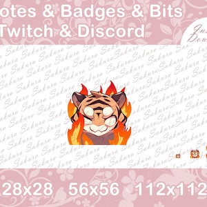 Tiger Emote for Stream, Evil, Angry Mwahaha Tiger Emotes, For Twitch Discord YouTube Kick Stream, Cute and Kawaii Tiger Graphics Emoji mad