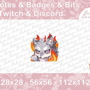 Cute Wolf Emote for Streamers | Wolf Emotes | Wolf | Twitch Emotes | Discord Emotes | YouTube Emotes | Angry / Mad Expression