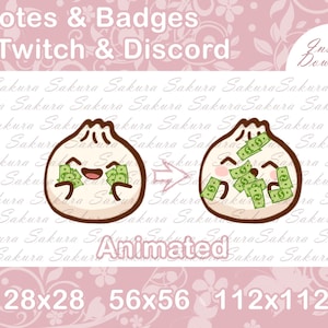 Animated | Cute Dumpling Emote | Dumpling Emotes | Dumpling | Twitch Emotes | Discord Emotes | YouTube Emotes | Stream | Kawaii | Cash