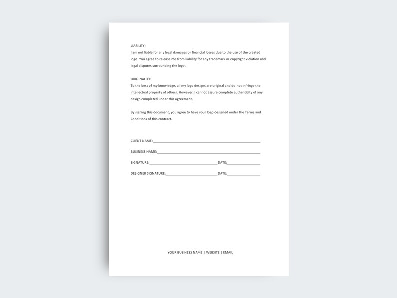 Freelance Logo Design Contract Template Between Designer and Etsy