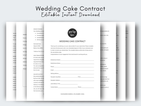 Wedding Cake Contract Template