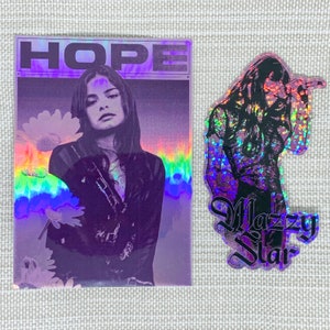 Mazzy Star Stickers | Hope Sandoval Stickers | Shoegaze | 90&#39;s Vintage | Radiohead | Cocteau Twins | Bjork | The Cure | My Bloody Valentine