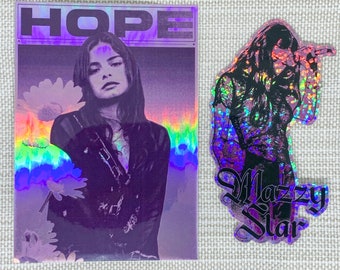 Mazzy Star Stickers | Hope Sandoval Stickers | Shoegaze | 90&#39;s Vintage | Radiohead | Cocteau Twins | Bjork | The Cure | My Bloody Valentine